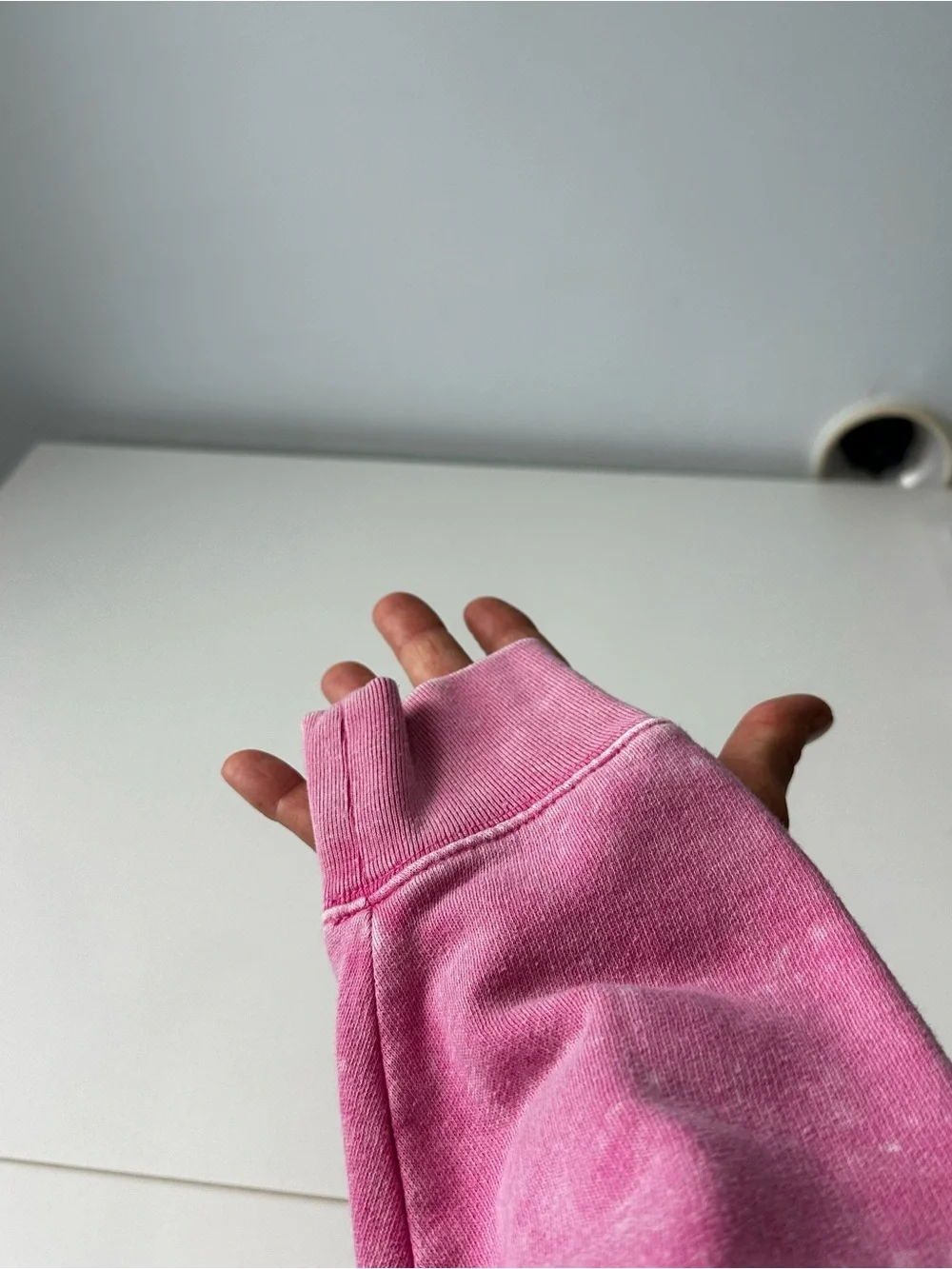 PINK Victoria's Secret Washed Pink Worn Look Oversized Crewneck Sweatshirt XS